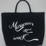 Tote Bag Zippered Musician At Work
