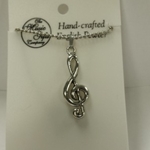 Necklace Treble Clef Pewter